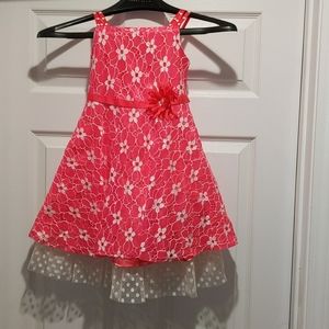 Girls Pink Lace Rare Editions Dress